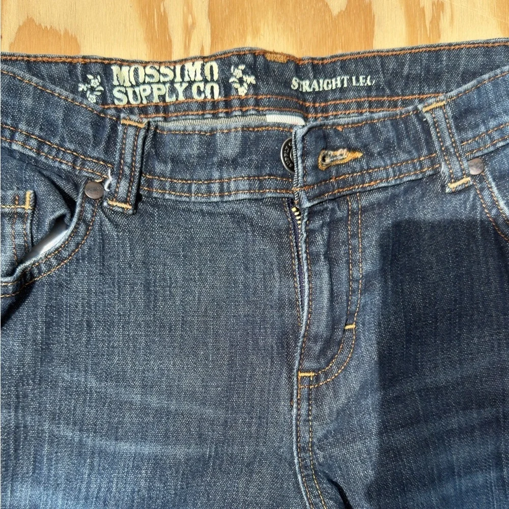 Mossimo Supply  co Low Rise Straight Leg Jeans Women’s Size 13 Blue Denim - Picture 8 of 10